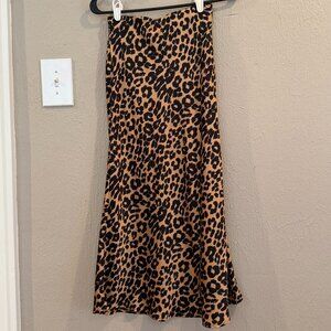 She + Sky Cheetah Print Maxi Skirt